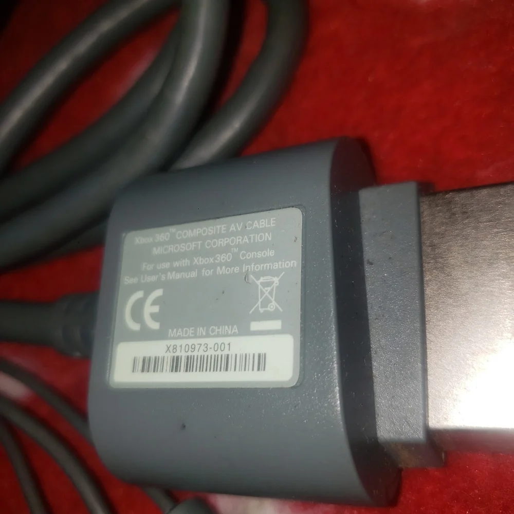 Genuine Microsoft Xbox 360 AV Cable Like New - BUY ONE ITEM CHOOSE ONE FREE
